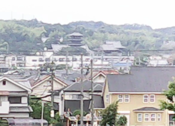 法隆寺五重塔遠景